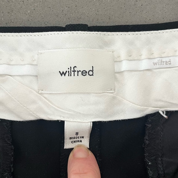 Wilfred Aritzia Black High Rise Straight Leg Trousers Pants Size 8 - Picture 4 of 13